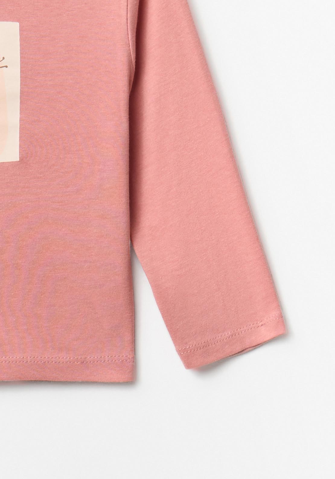 Long Sleeve Kitten T-shirt - Pink