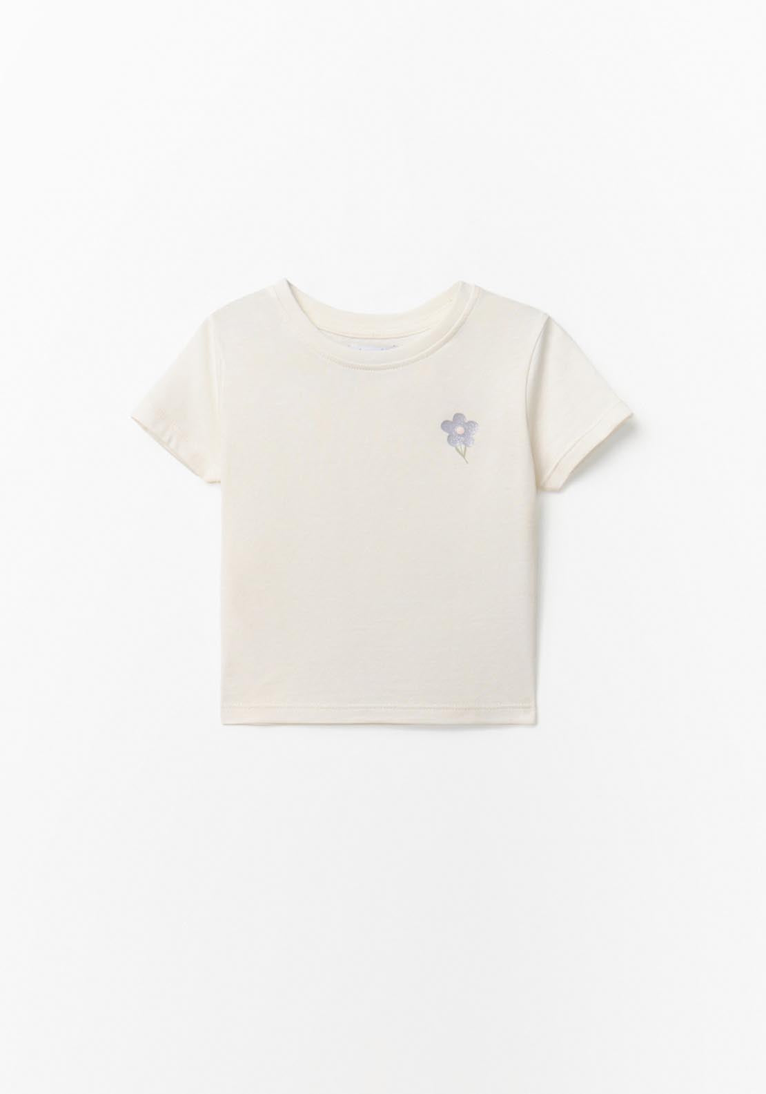 Sfera Short Sleeve Plain Basic T-shirt - White 1 Shaws Department Stores