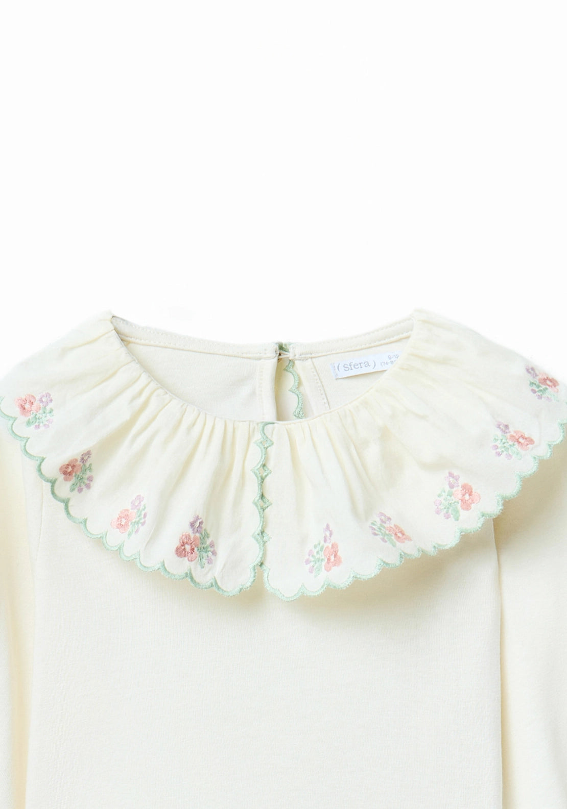 XL Collar Long Sleeve T-Shirt - Cream