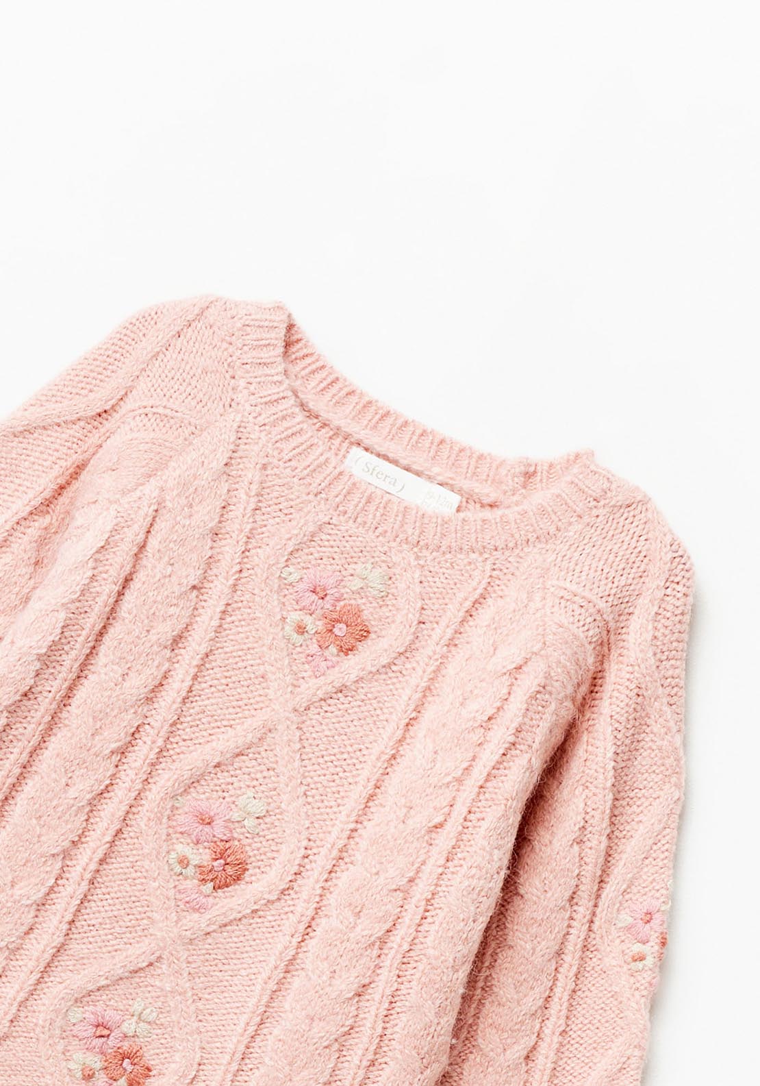 Sfera Embroidered sweater - Pink Light 7 Shaws Department Stores