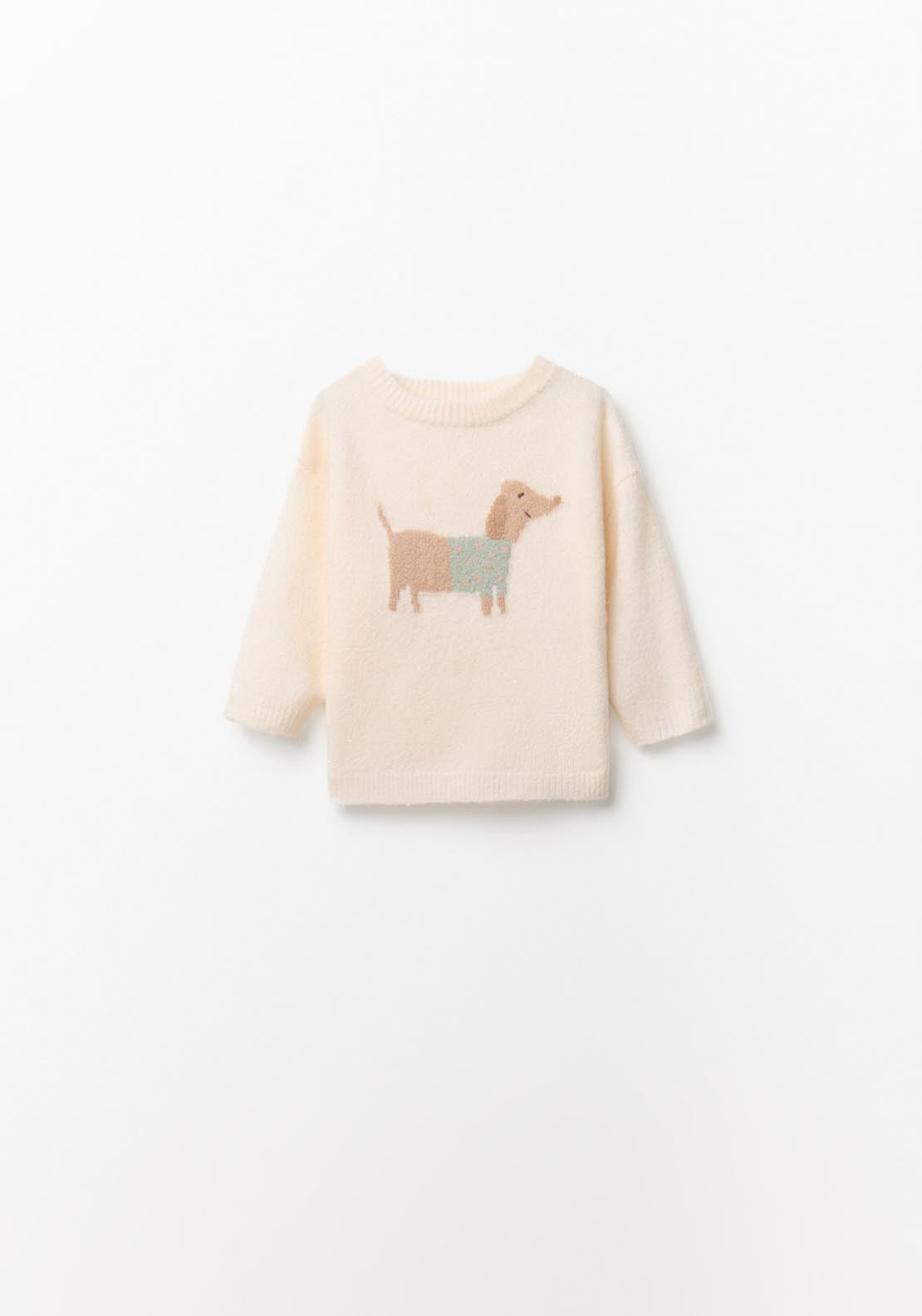 Sfera Dog Bouclé Sweater - Cream 1 Shaws Department Stores
