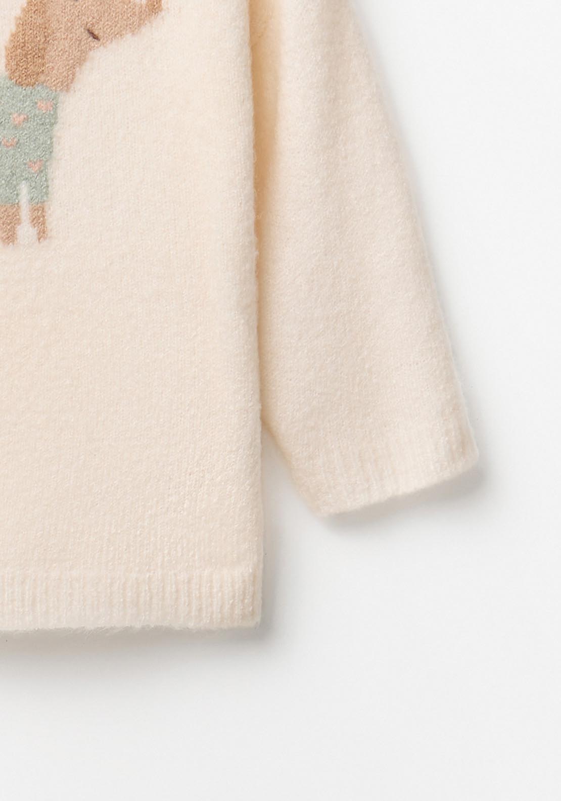 Sfera Dog Bouclé Sweater - Cream 2 Shaws Department Stores