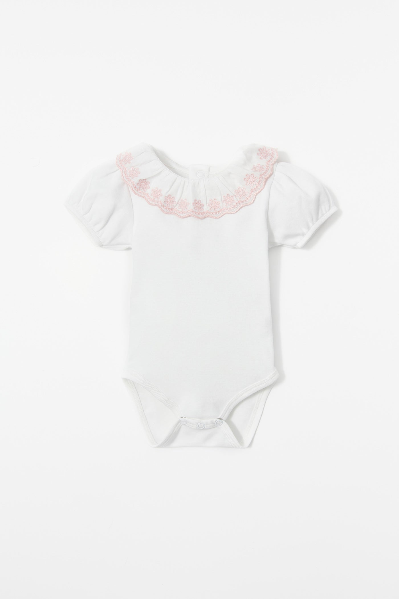 Sfera Voile collar romper - White 1 Shaws Department Stores