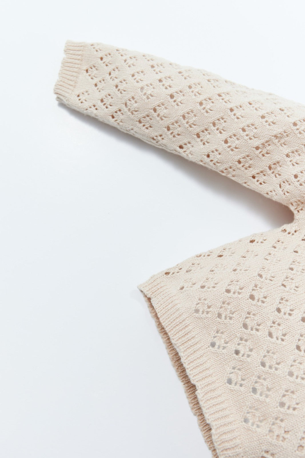 Sfera Ruffled collar cardigan - Beige 6 Shaws Department Stores