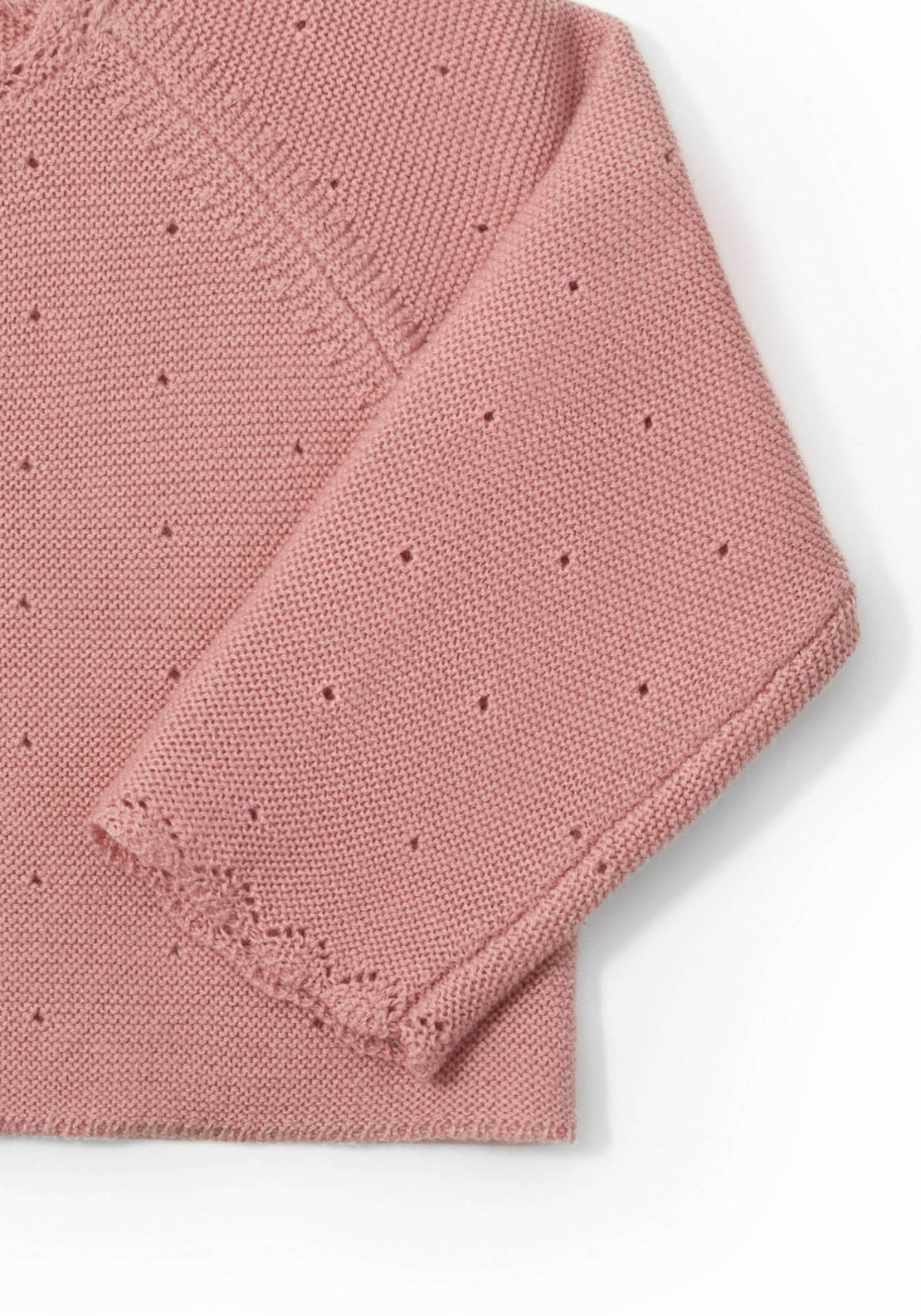 Garter Stitch Cardigan - Pink Acid