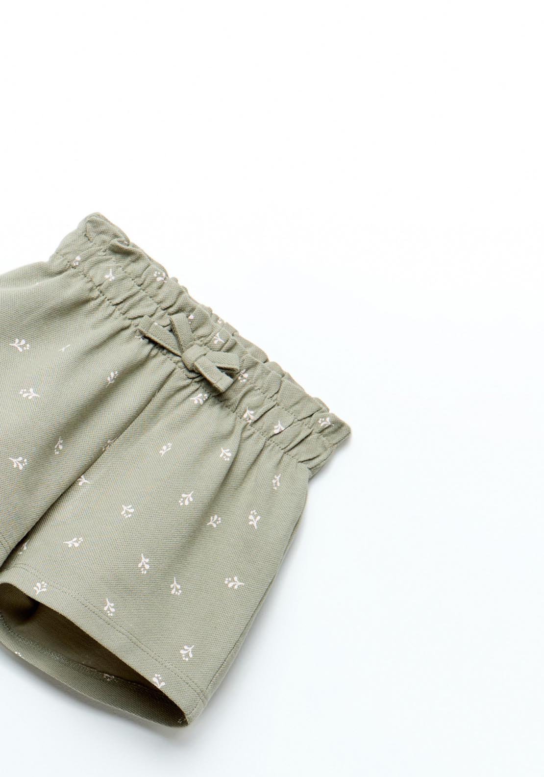 Sfera Green flower print shorts - Green 1 Shaws Department Stores