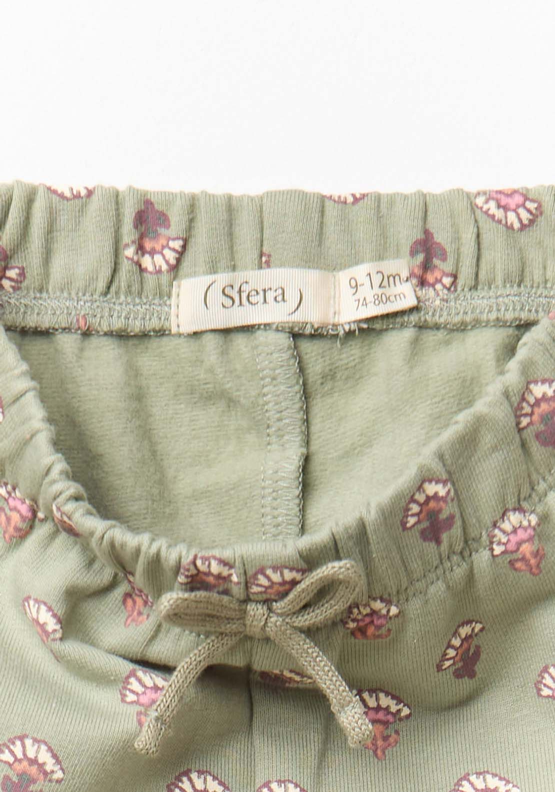 Flower Flare Trousers - Green