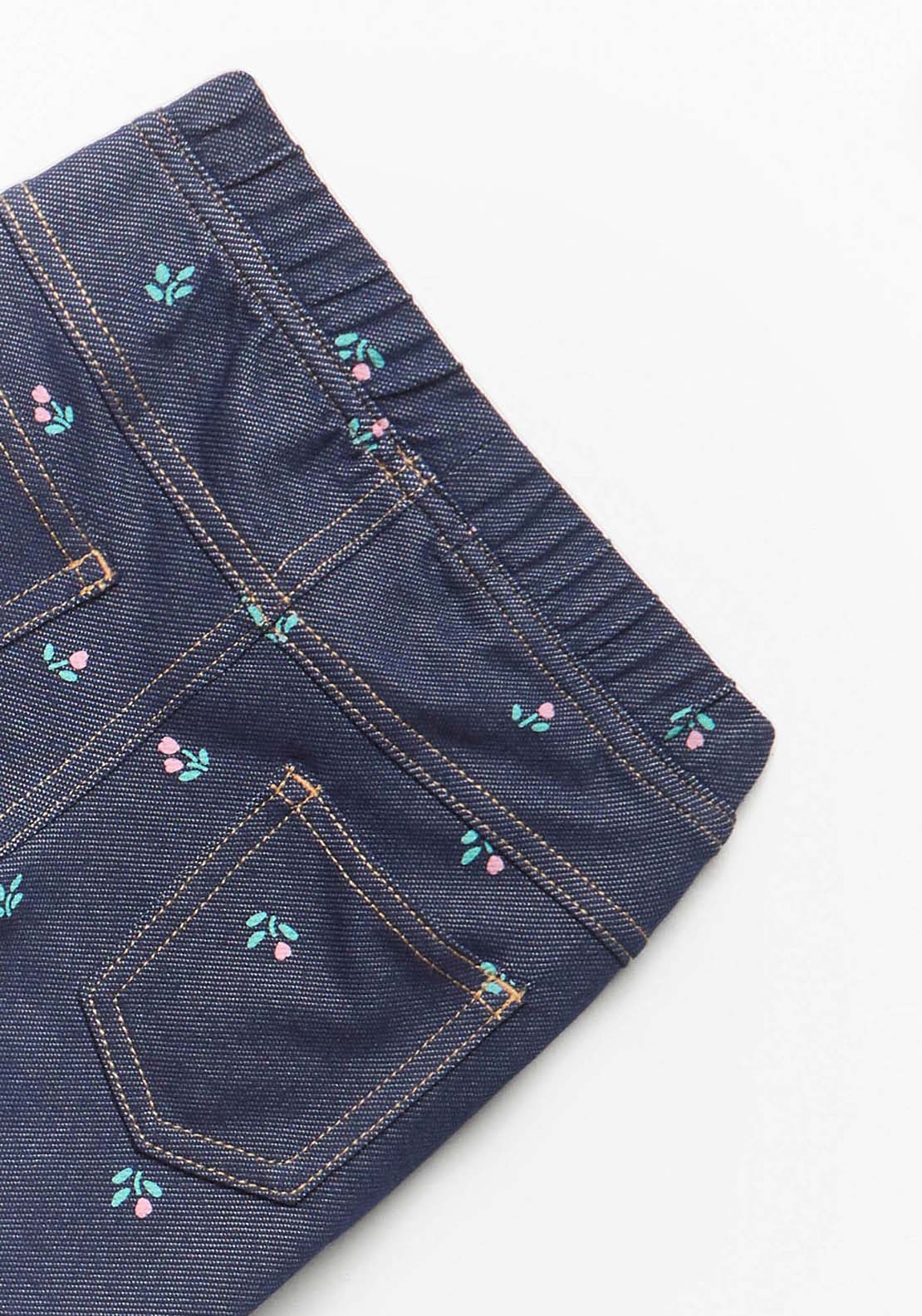 Knit Denim Leggings - Denim Medium Wash
