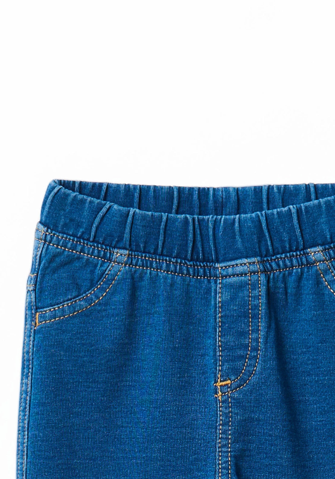 Denim Terry Leggings - Denim Medium Blue