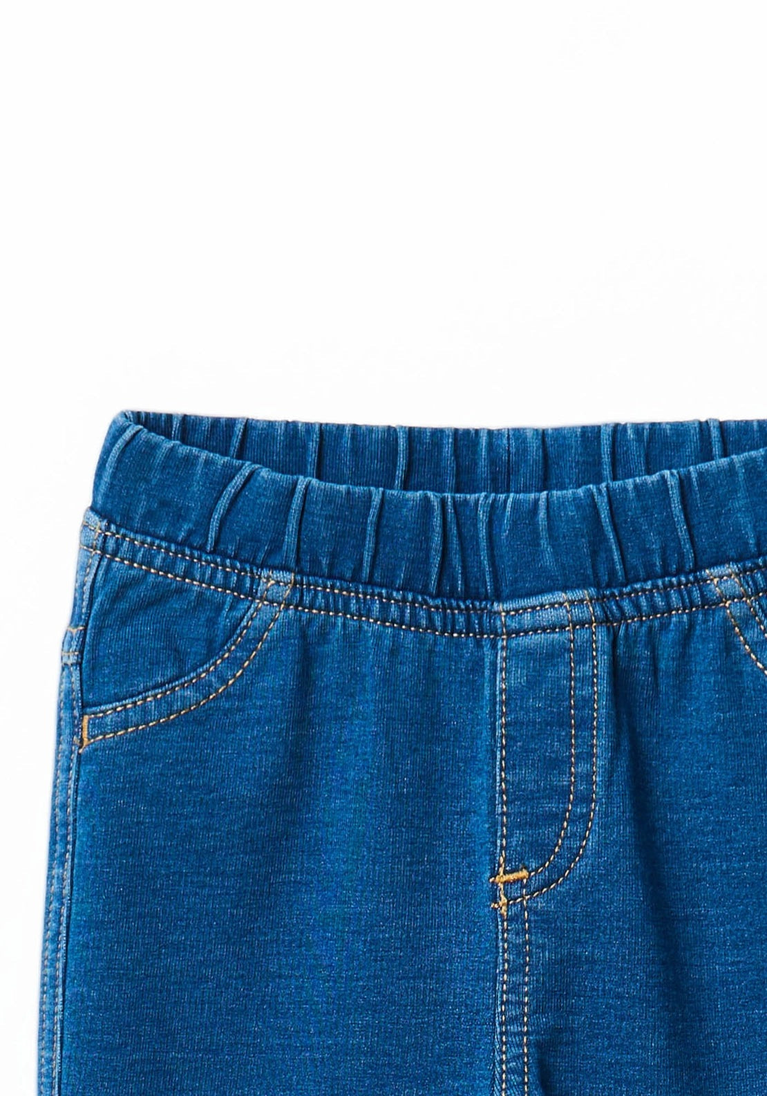 Denim Terry Leggings - Denim Medium Blue