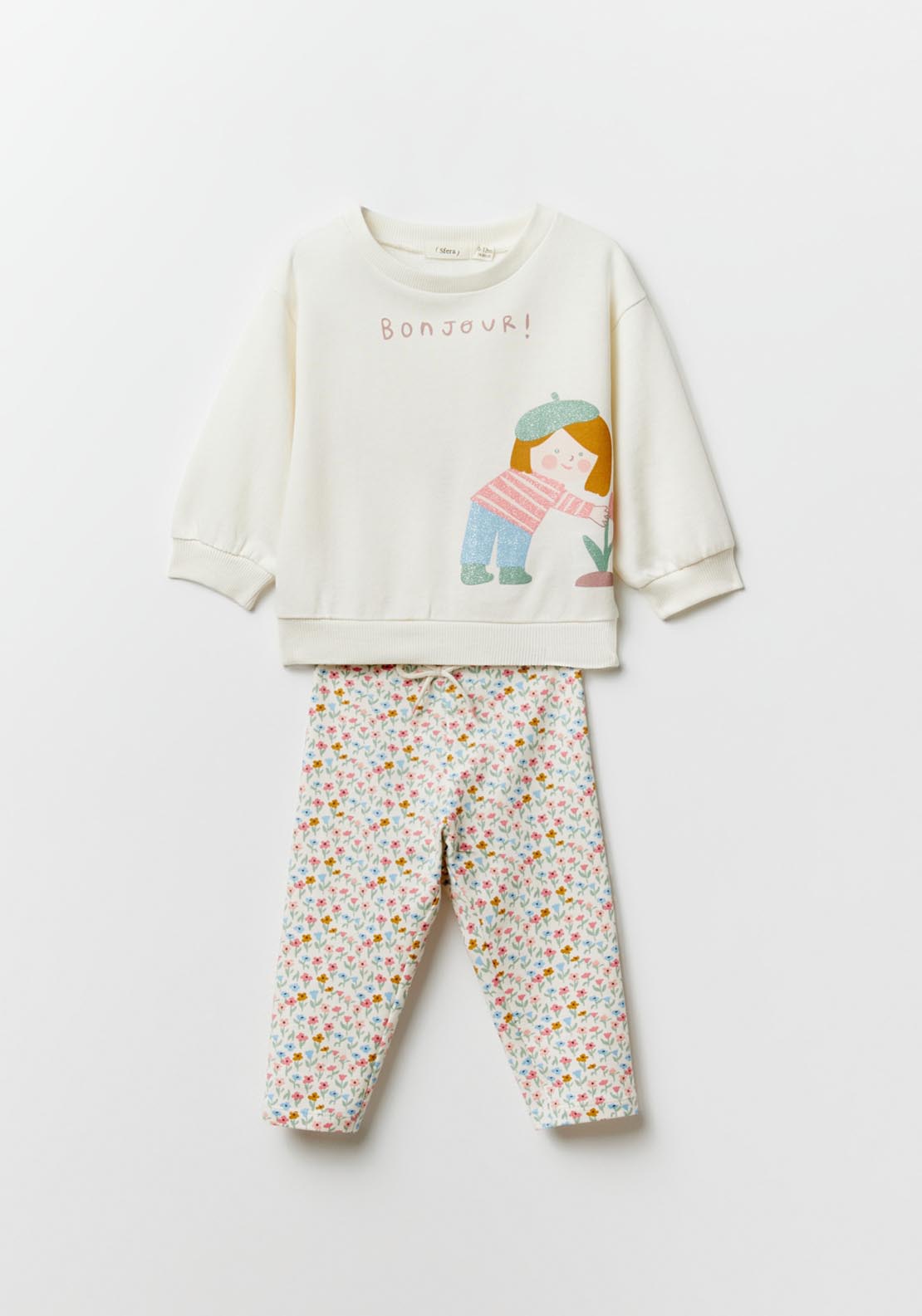 Sfera Sweatshirt And Legging Set - Ecru 3 Shaws Department Stores