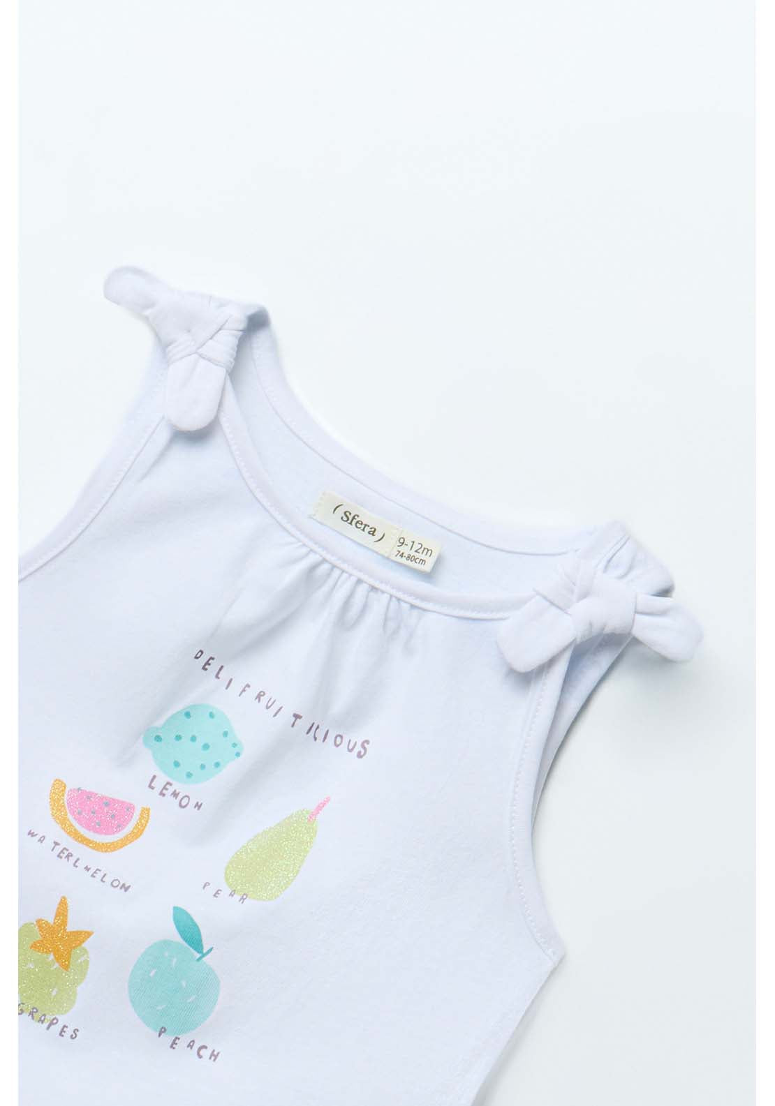 Sfera Short Sleeve Legging Set - White 2 Shaws Department Stores