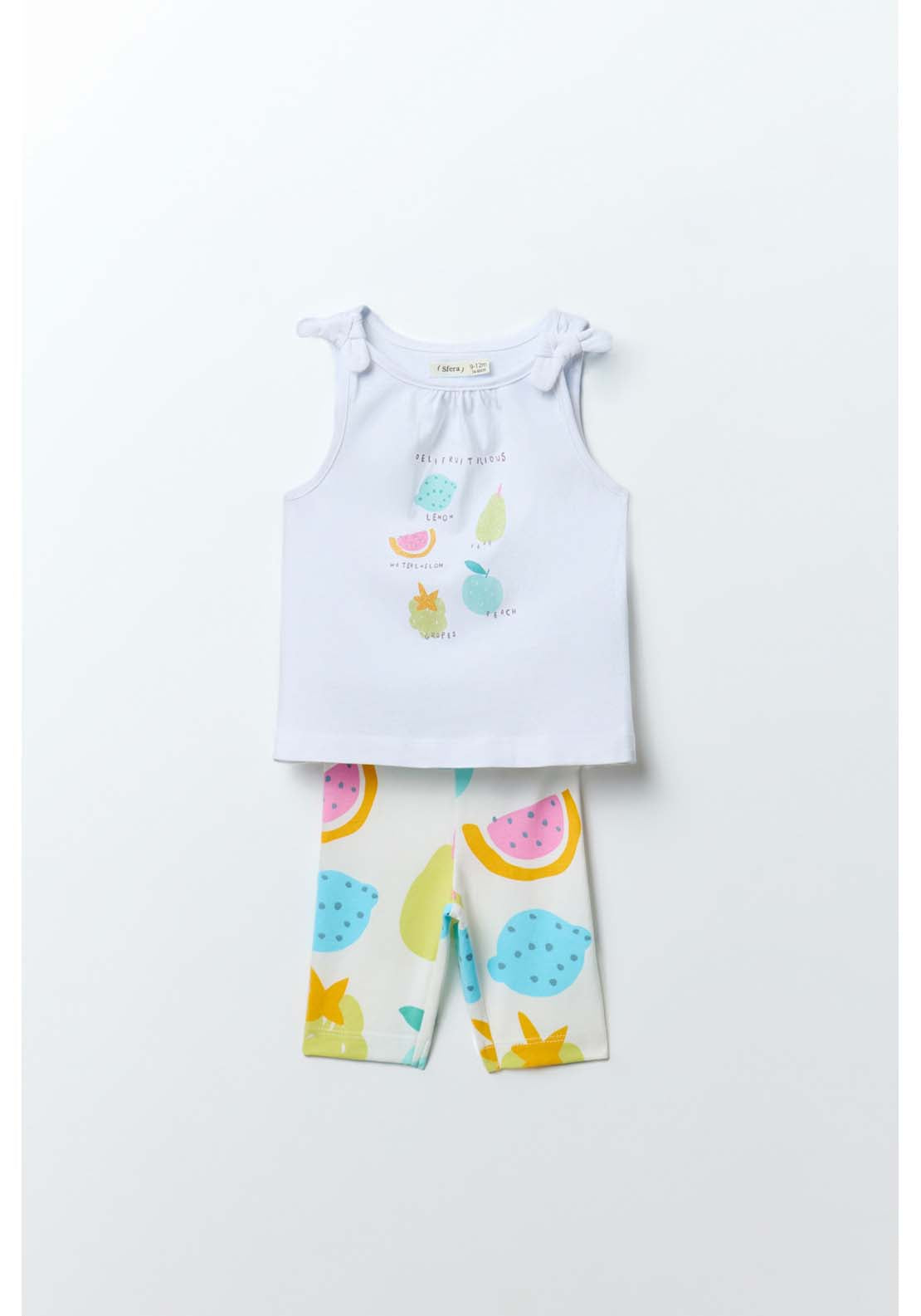 Sfera Short Sleeve Legging Set - White 1 Shaws Department Stores