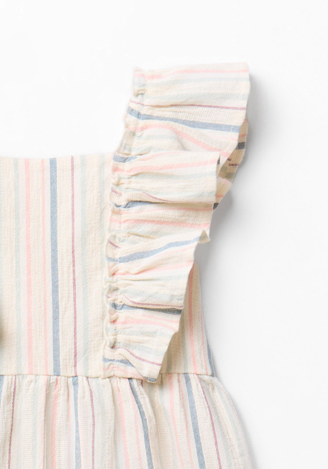 Rustic Striped Playsuit - Cream