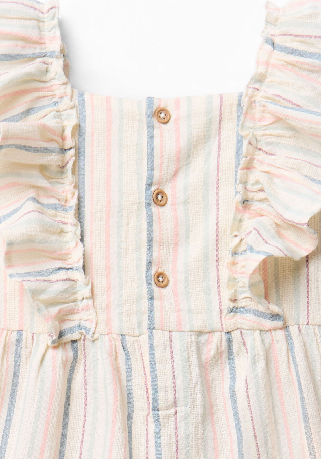 Rustic Striped Playsuit - Cream