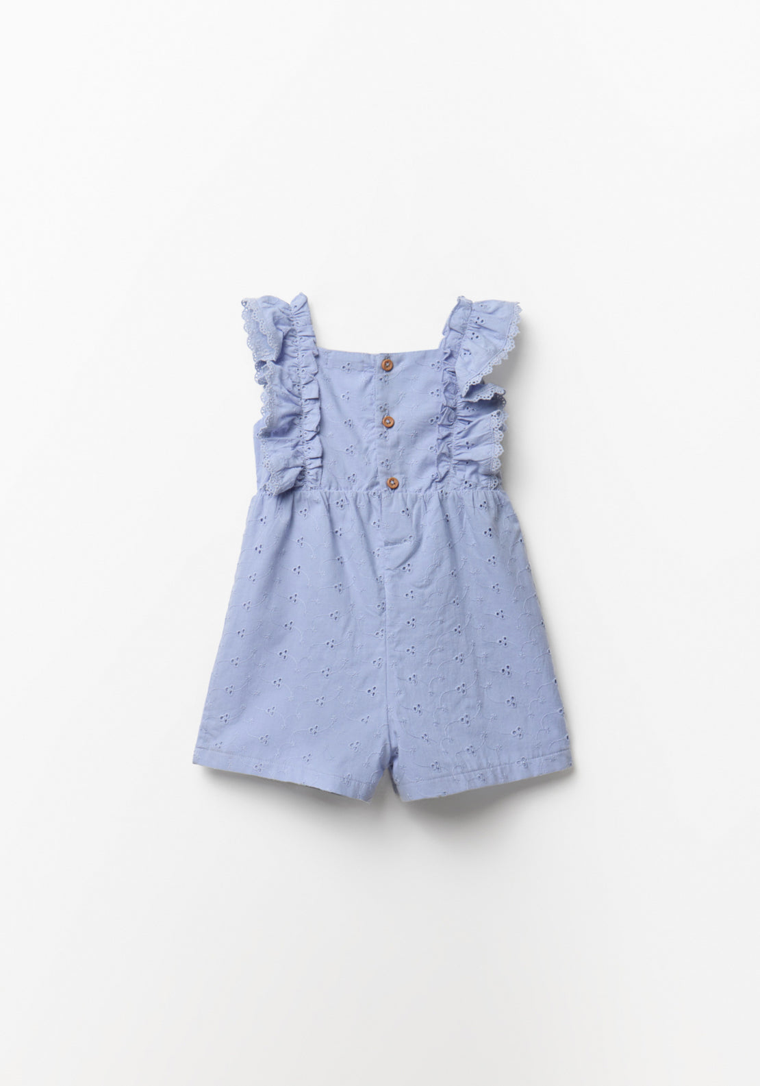 Embroidered Playsuit - Blue