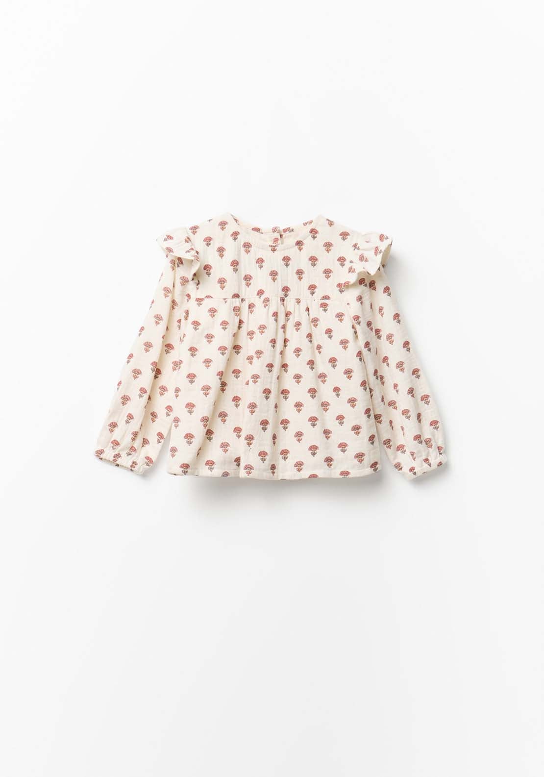 Long Sleeve Bambula Blouse - Cream