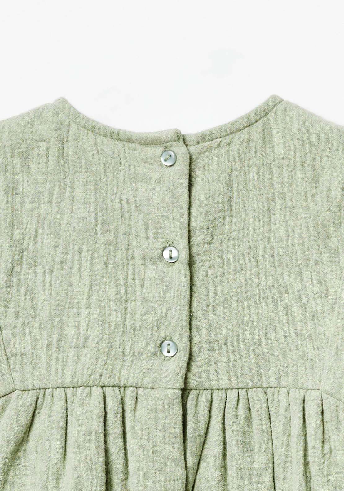 Sfera Long Sleeve Detailed Smock Dress - Green 3 Shaws Department Stores