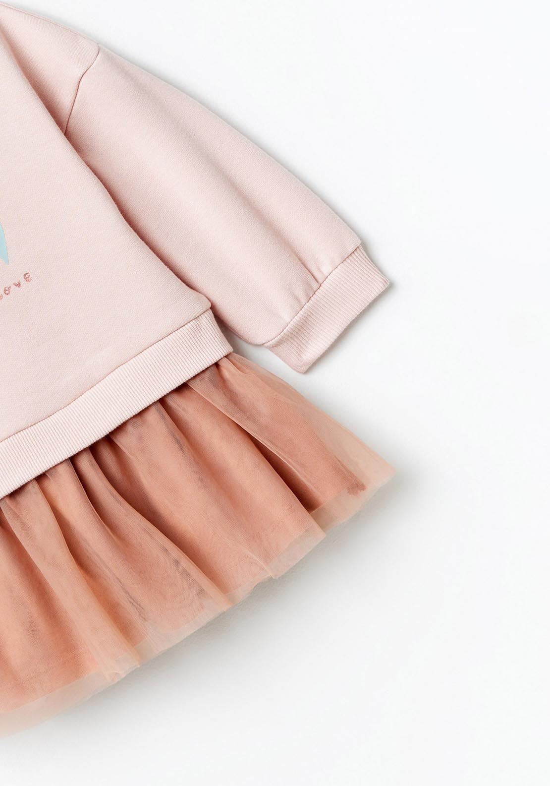 Sfera Mixed-fabric dress - Pink 4 Shaws Department Stores