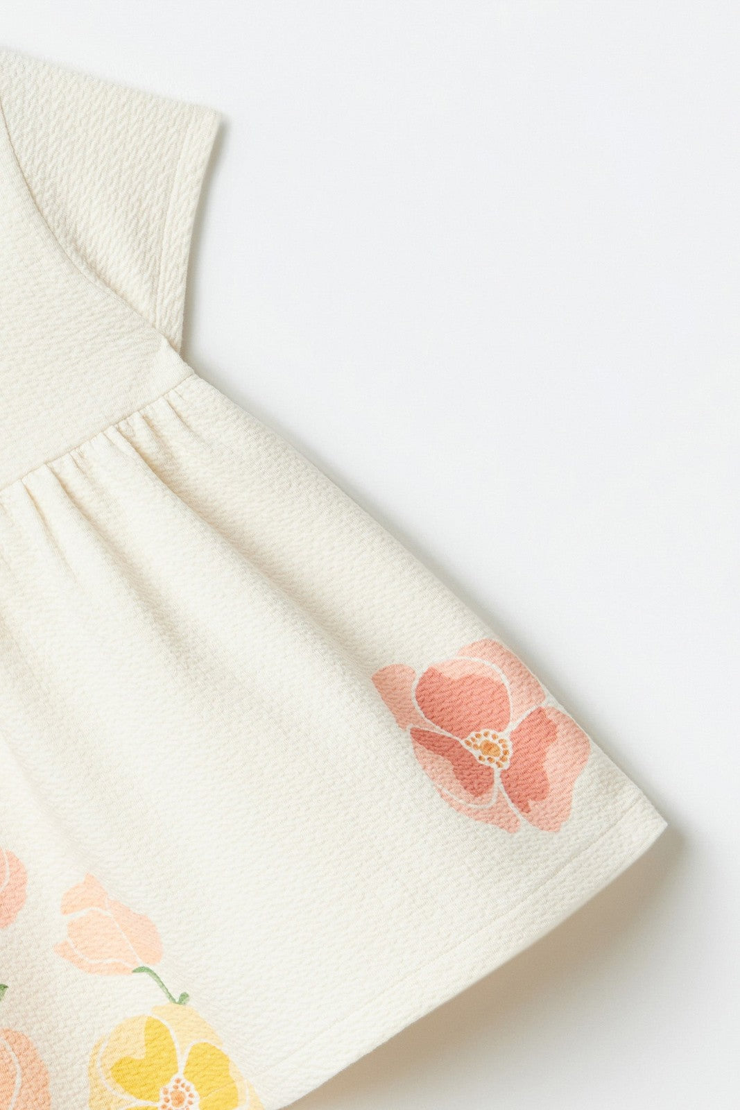 Sfera Flowers piqué dress - Ecru 3 Shaws Department Stores