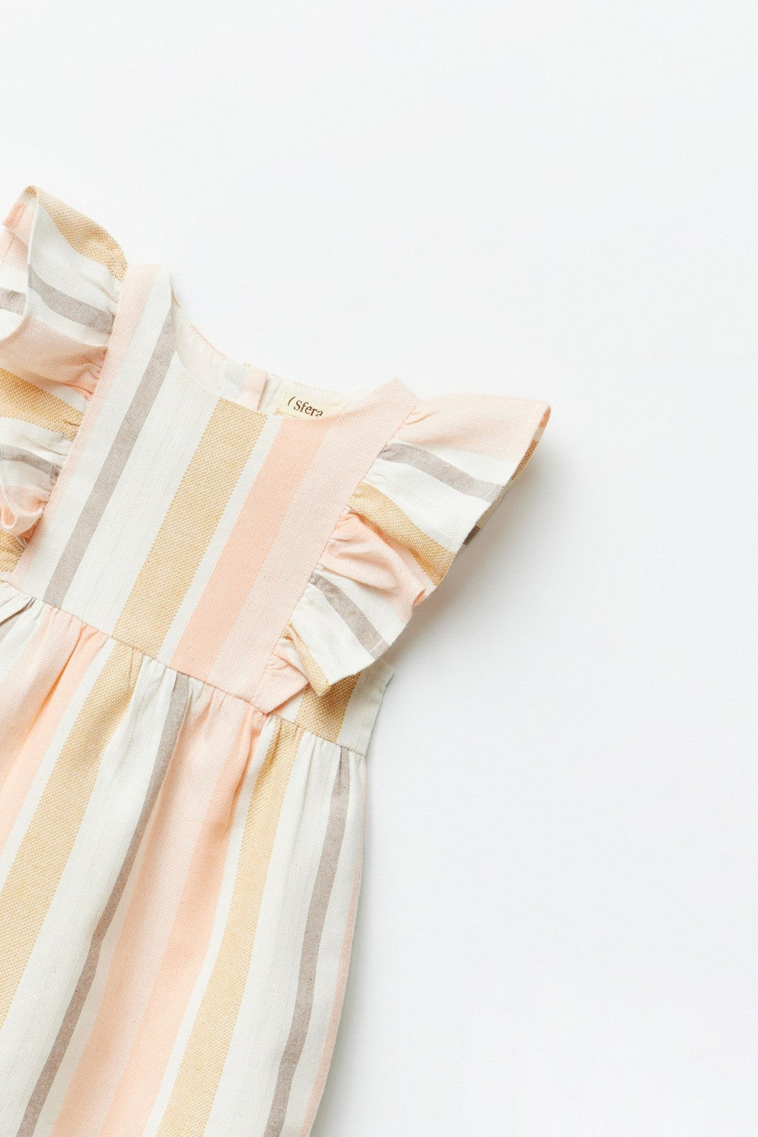 Sfera Stripes rustic dress - Salmon 3 Shaws Department Stores