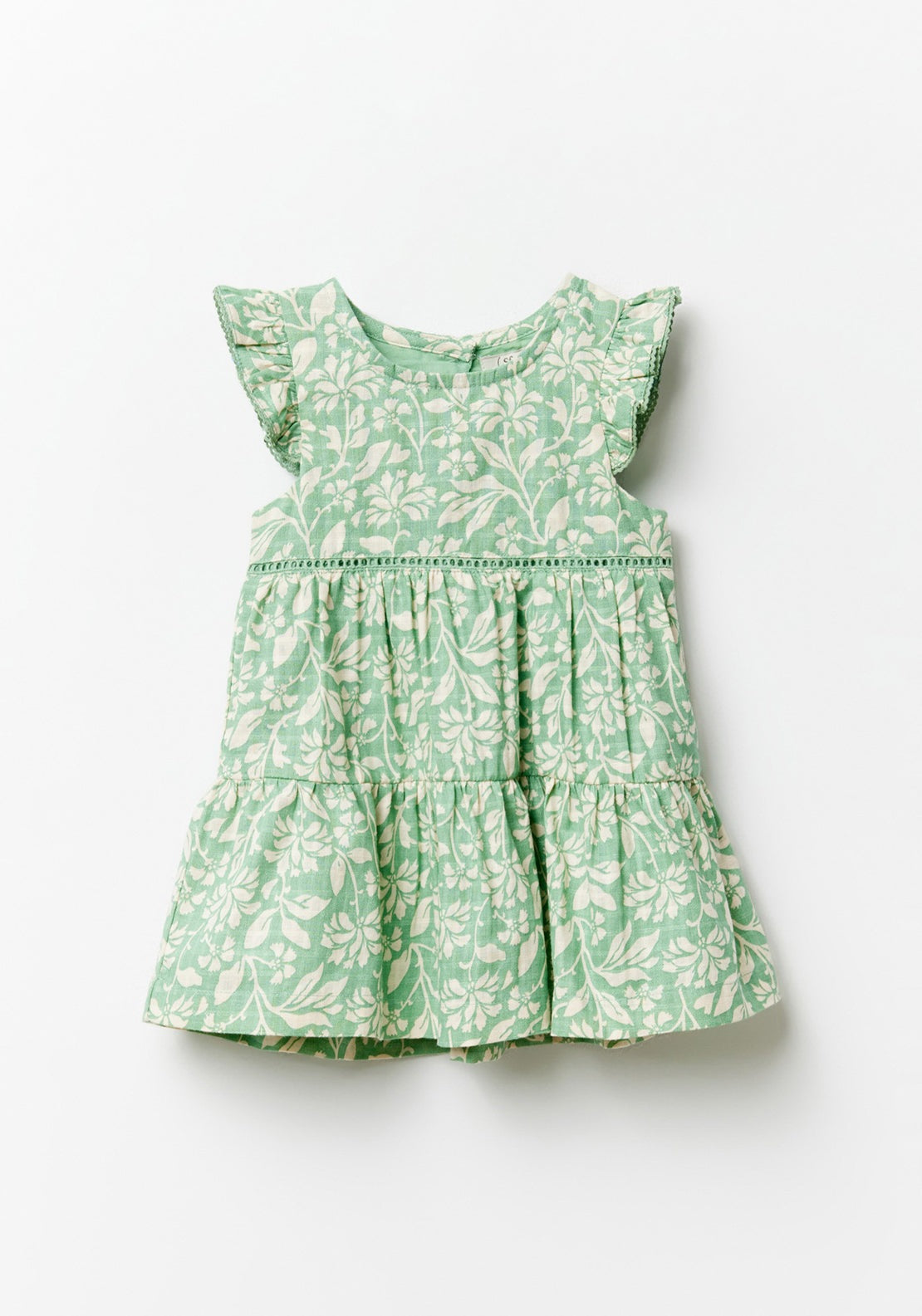 Sfera Printed two-tone dress - Green 4 Shaws Department Stores