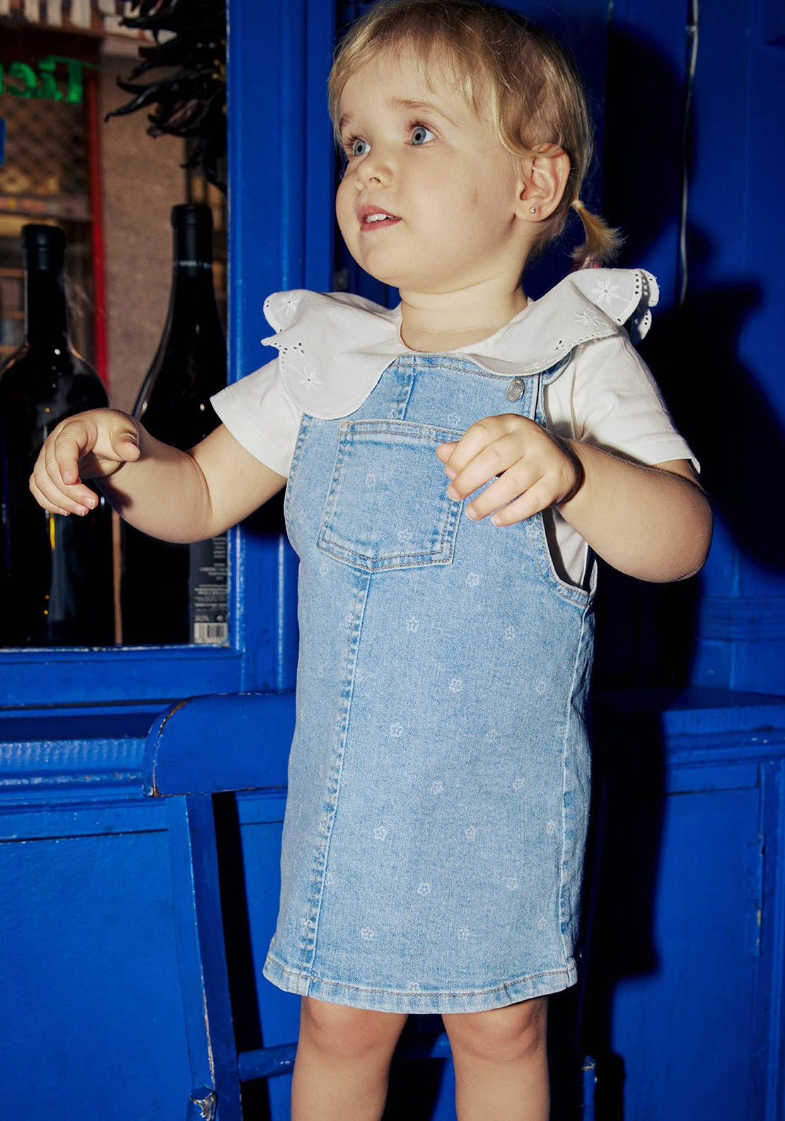 Sfera Denim pinafore dress - Denim Light Wash 2 Shaws Department Stores