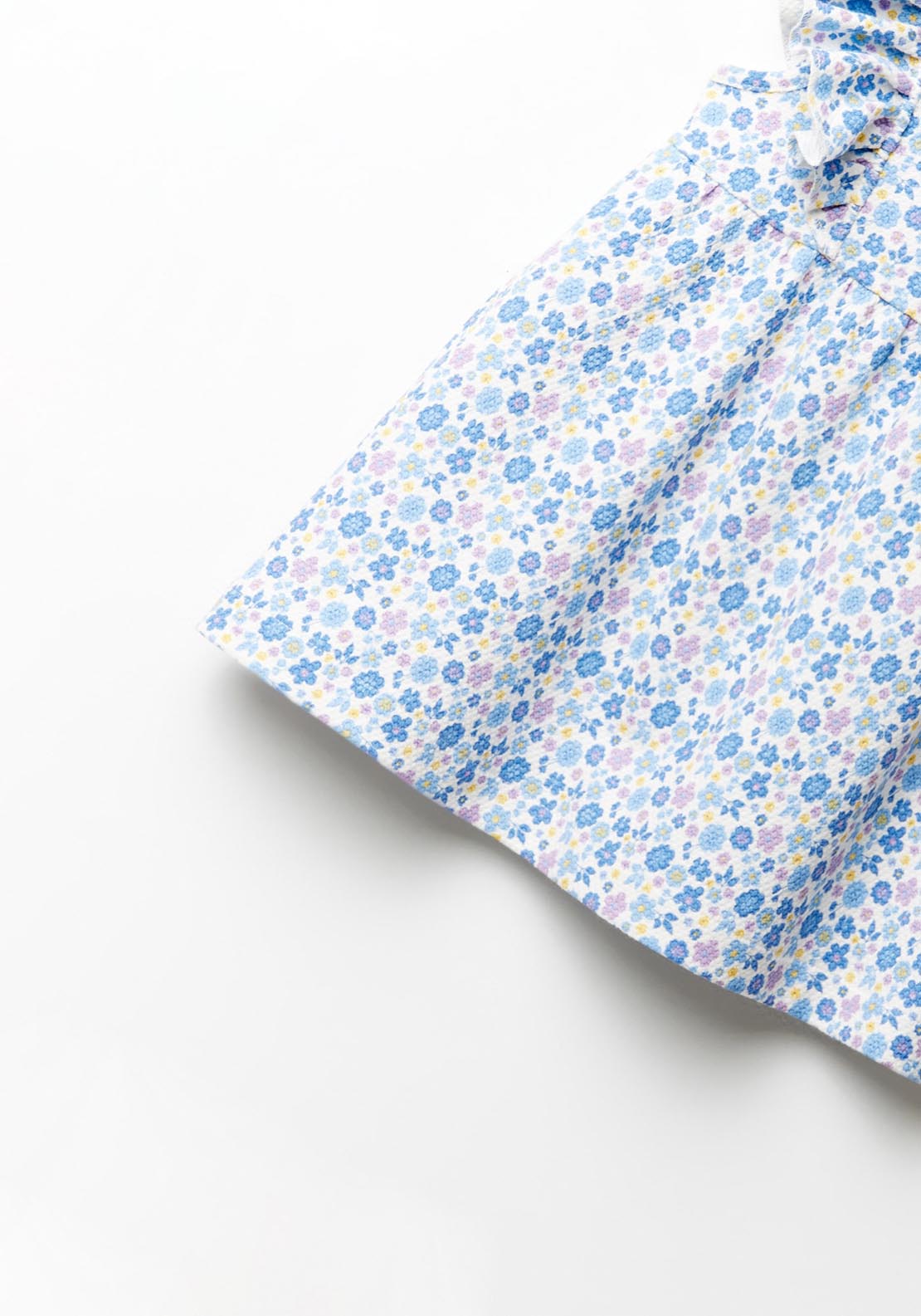 Sfera AOP blue flower print dress - White 1 Shaws Department Stores