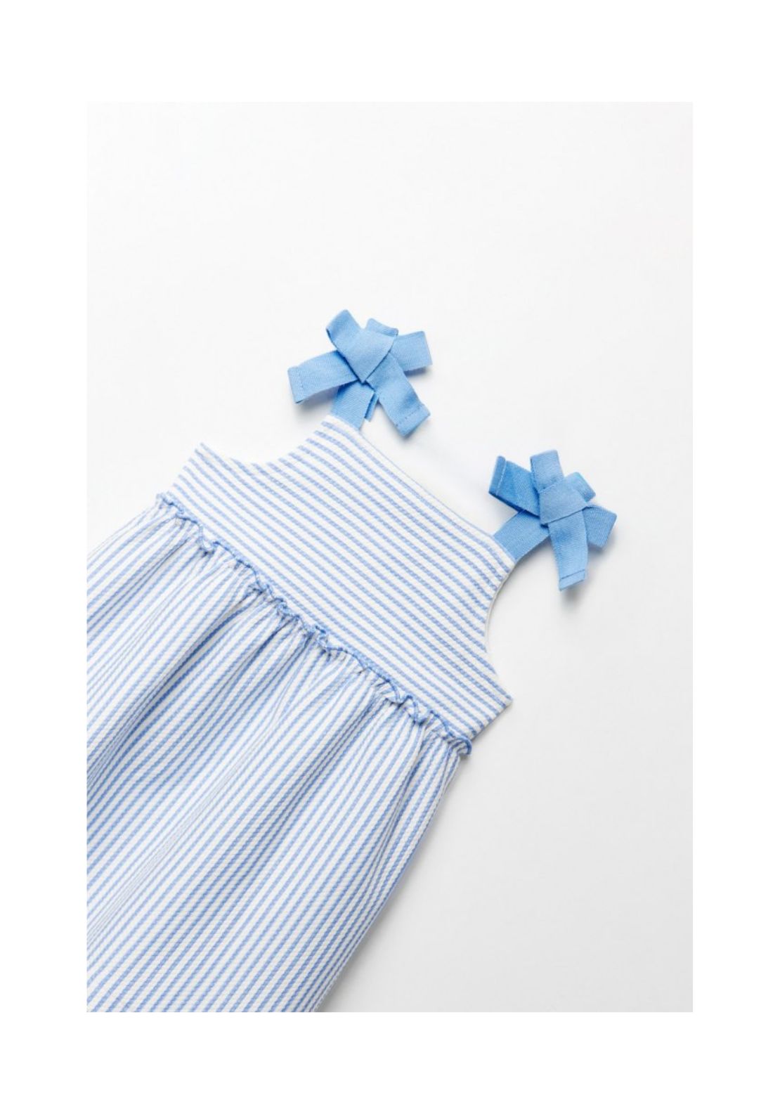 Sfera Striped Piqué Dress - White 2 Shaws Department Stores