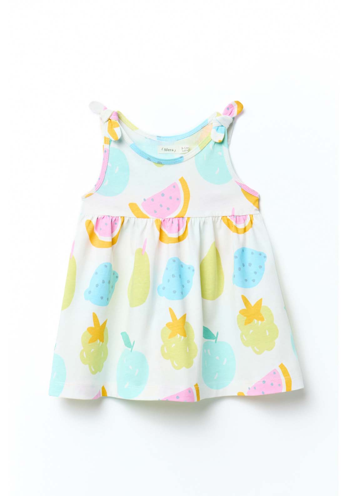 Sfera Fruit Print Dress - White 1 Shaws Department Stores