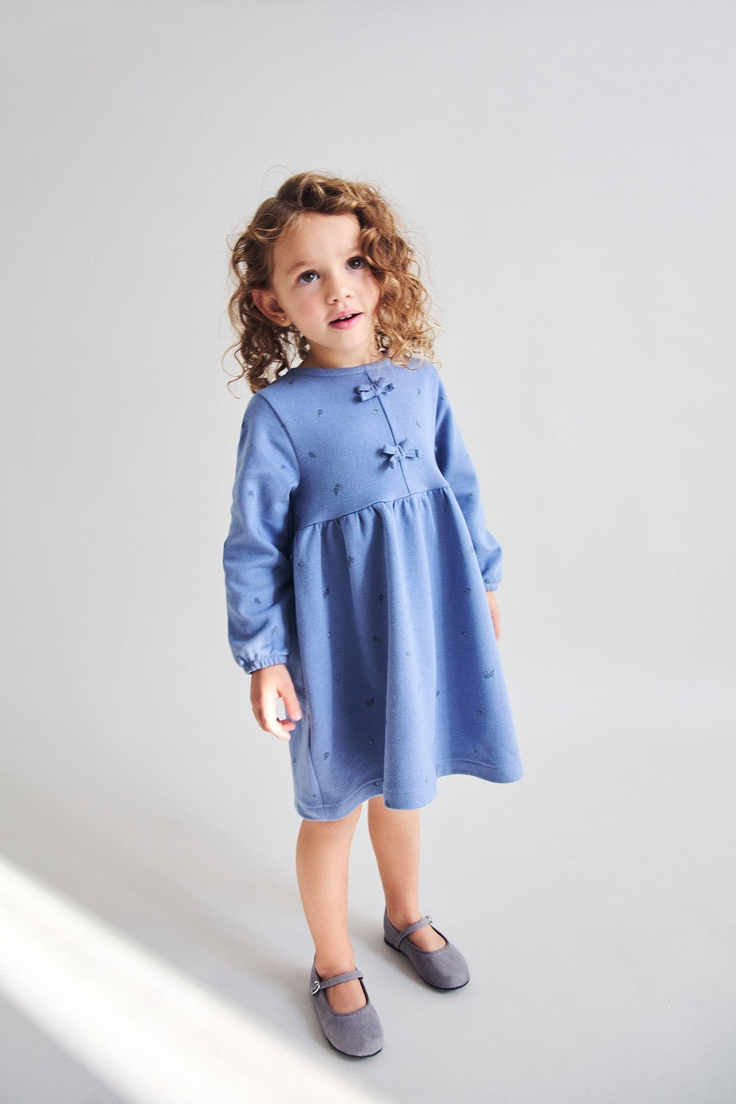 Floral Print Dress - Blue