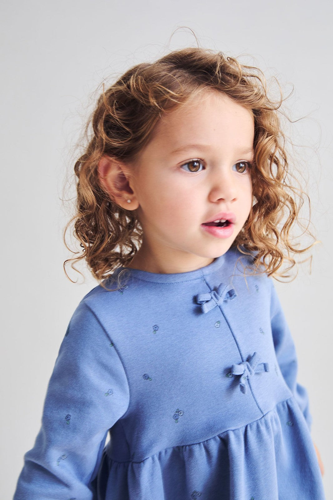 Floral Print Dress - Blue