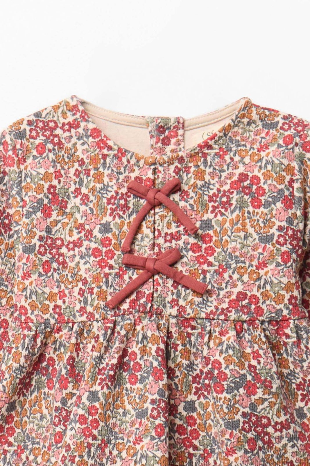 Sfera Floral Print Piqué Dress With Bow Detail - White 4 Shaws Department Stores