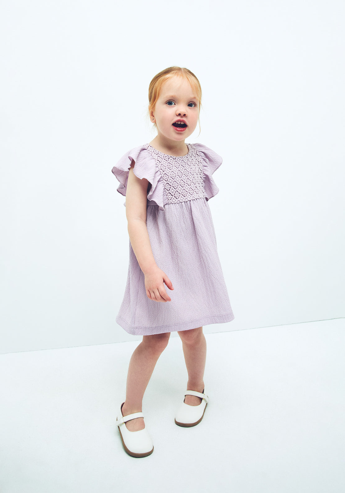 Wrinkle Effect Dress - Lavender
