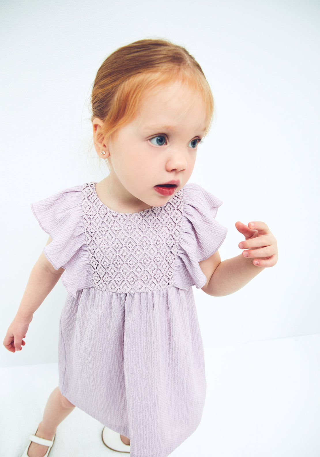 Wrinkle Effect Dress - Lavender