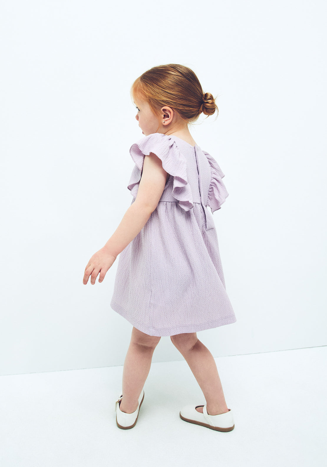 Wrinkle Effect Dress - Lavender