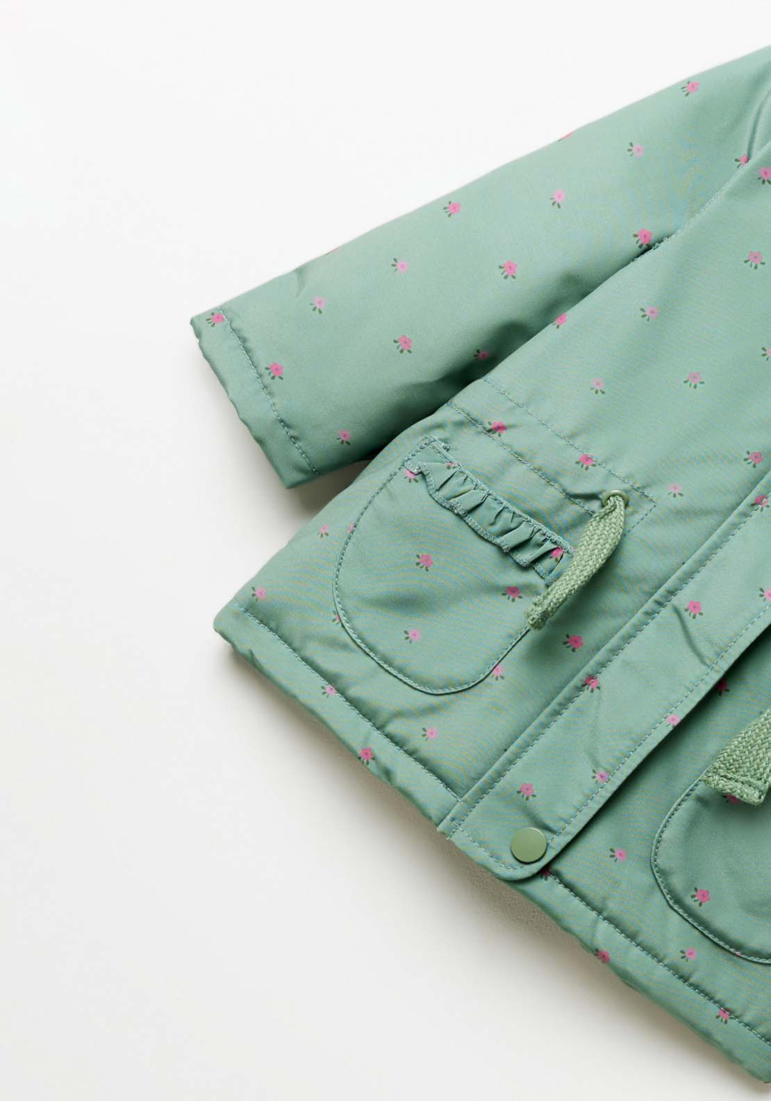 Sfera Plain Coat - Green 3 Shaws Department Stores