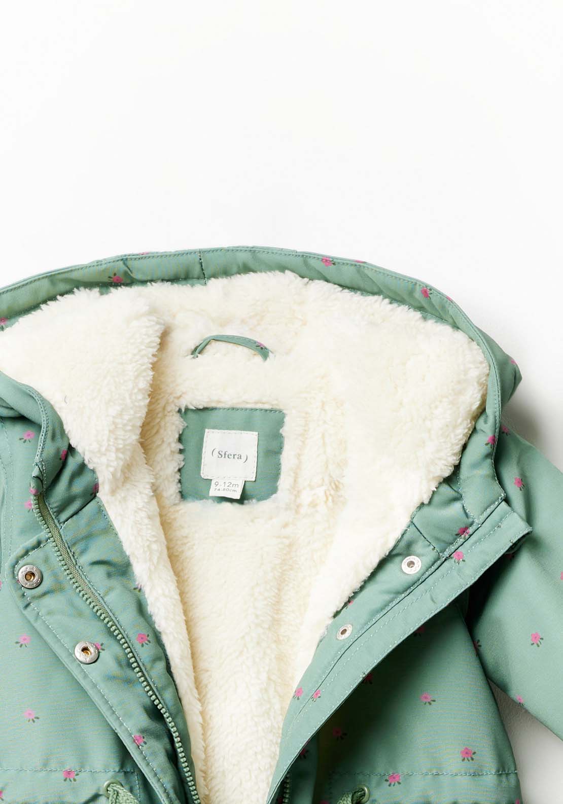 Sfera Plain Coat - Green 5 Shaws Department Stores