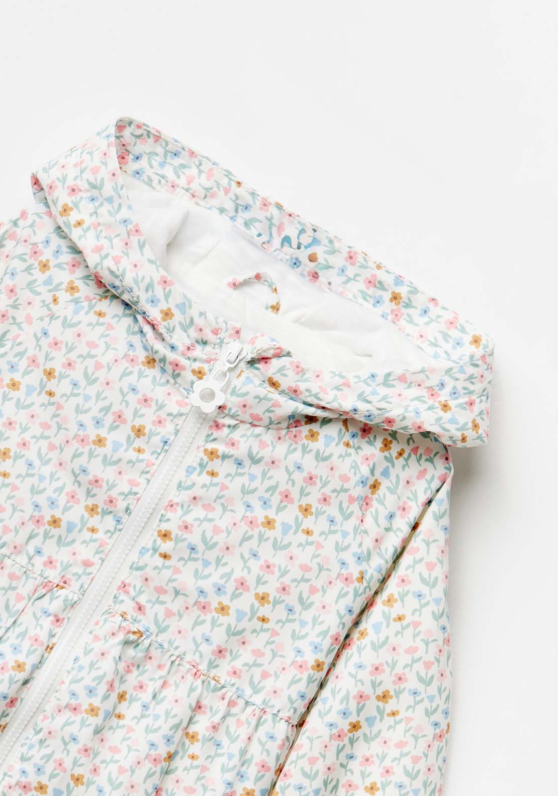 Sfera Floral-print coat - Ecru 5 Shaws Department Stores