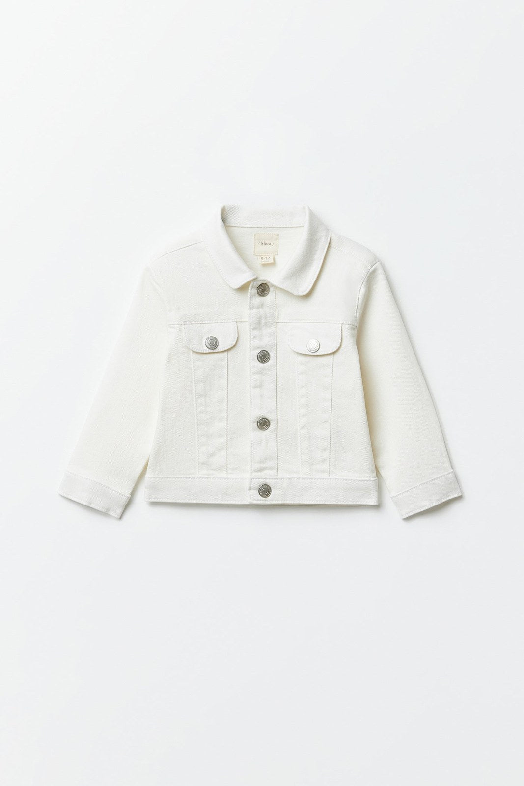 Sfera Plain jeans jacket - White 3 Shaws Department Stores