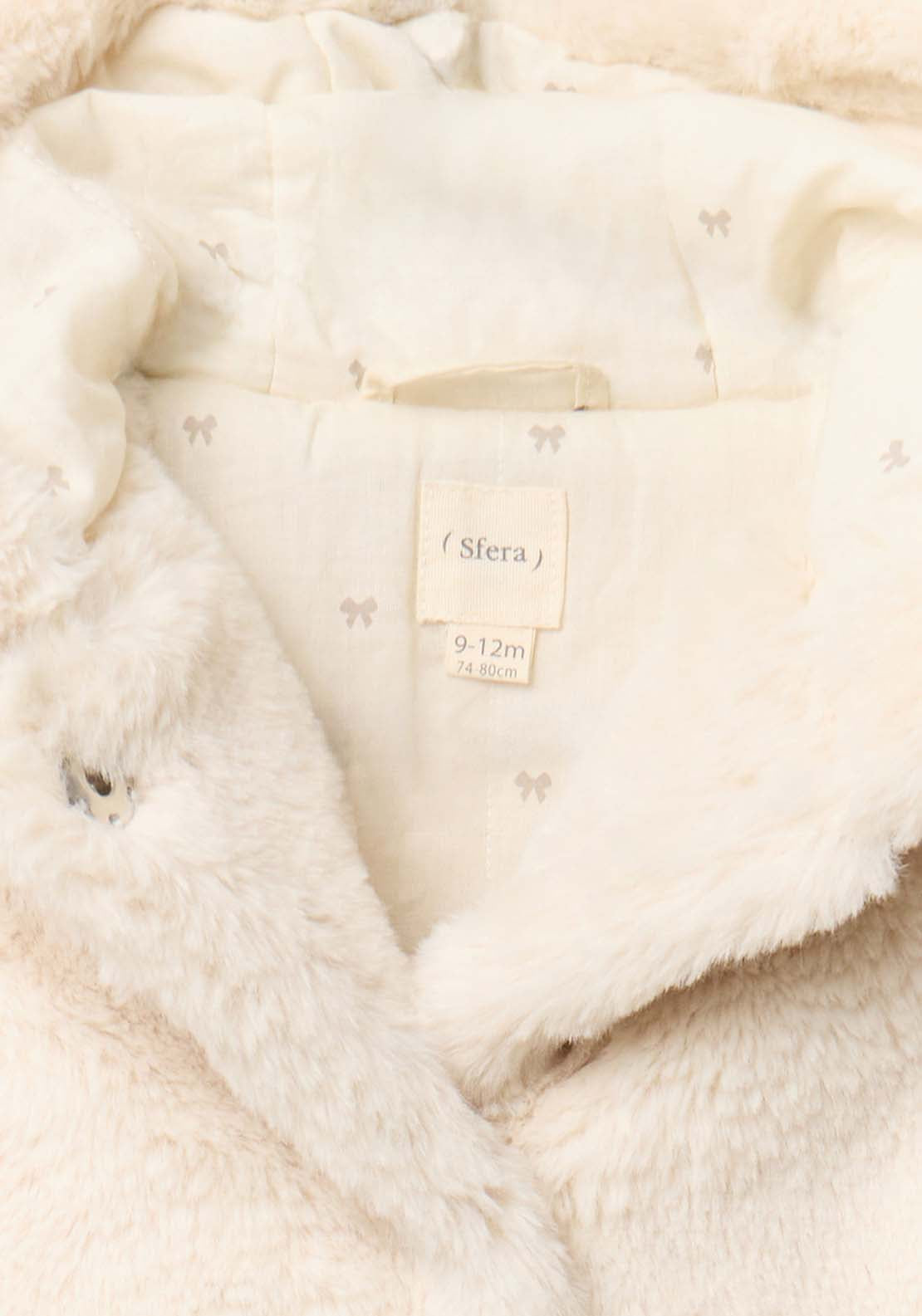 Faux Fur Teddy Coat - Cream