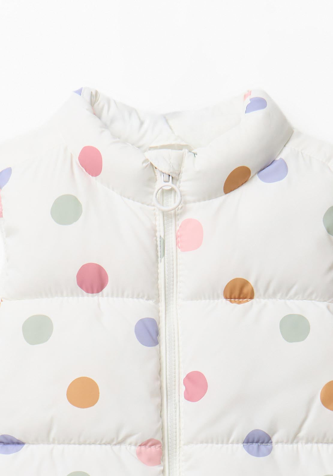 Multi Polka Dot Gilet - Cream