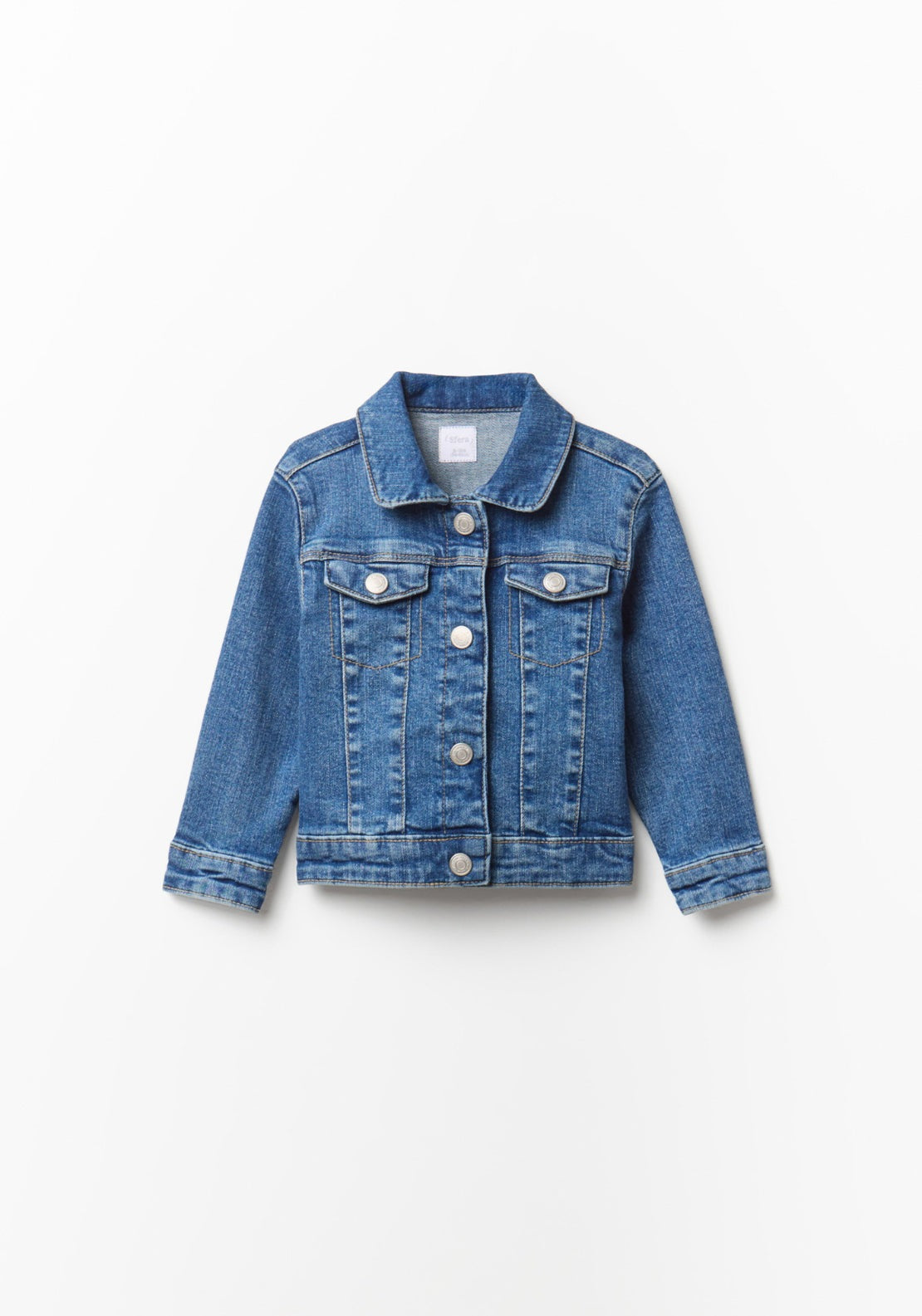 Plain Denim Jacket - Denim Medium Wash