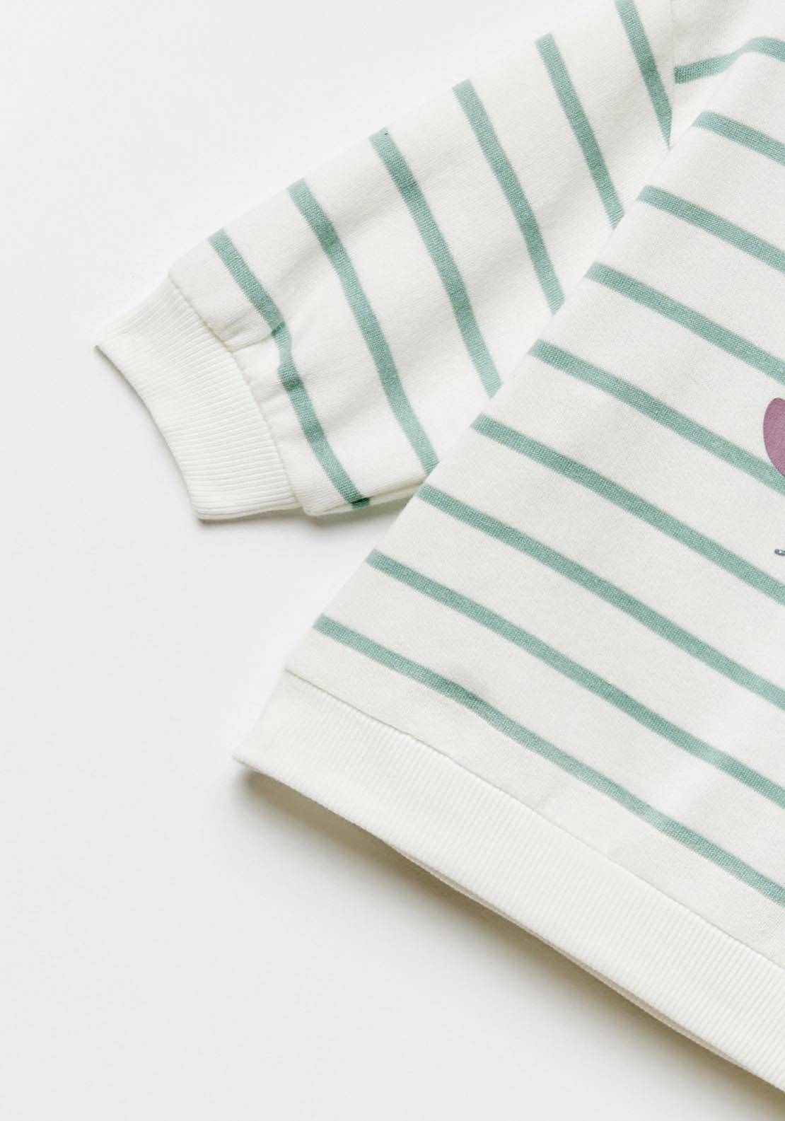 Sfera Striped Sweatshirt - Green Light 4 Shaws Department Stores