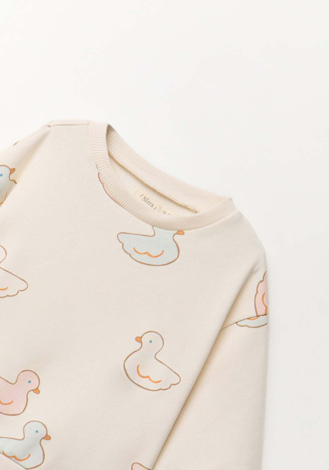 Printed Dress - Cream Ivory