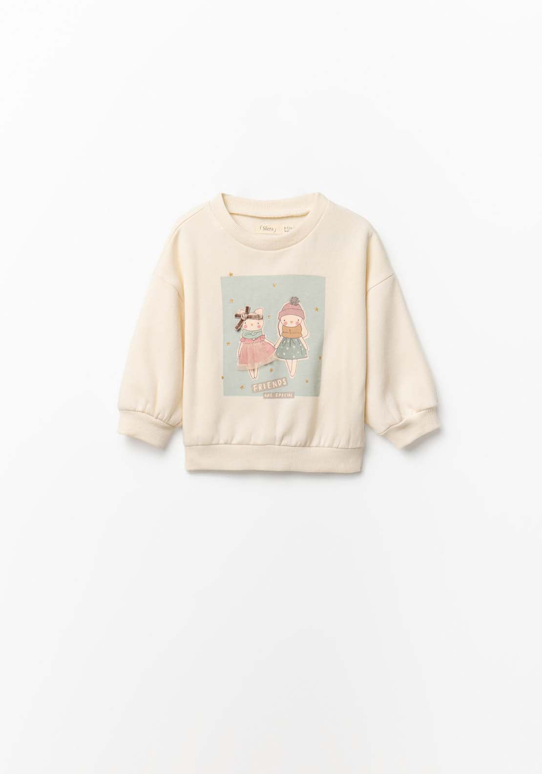 Friends Sweatshirt Cream – Shaws - Main Image