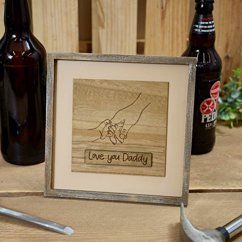 The Home Collection Love You Daddy Fist & Hand Mounted Wooden Plaque - Wooden 1 Shaws Department Stores