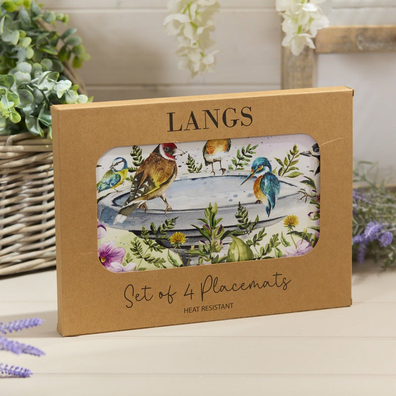 The Home Collection Floral Feathered Birds With Bath Heat Resistant Placemat Box Of 4 - Multi 1 Shaws Department Stores