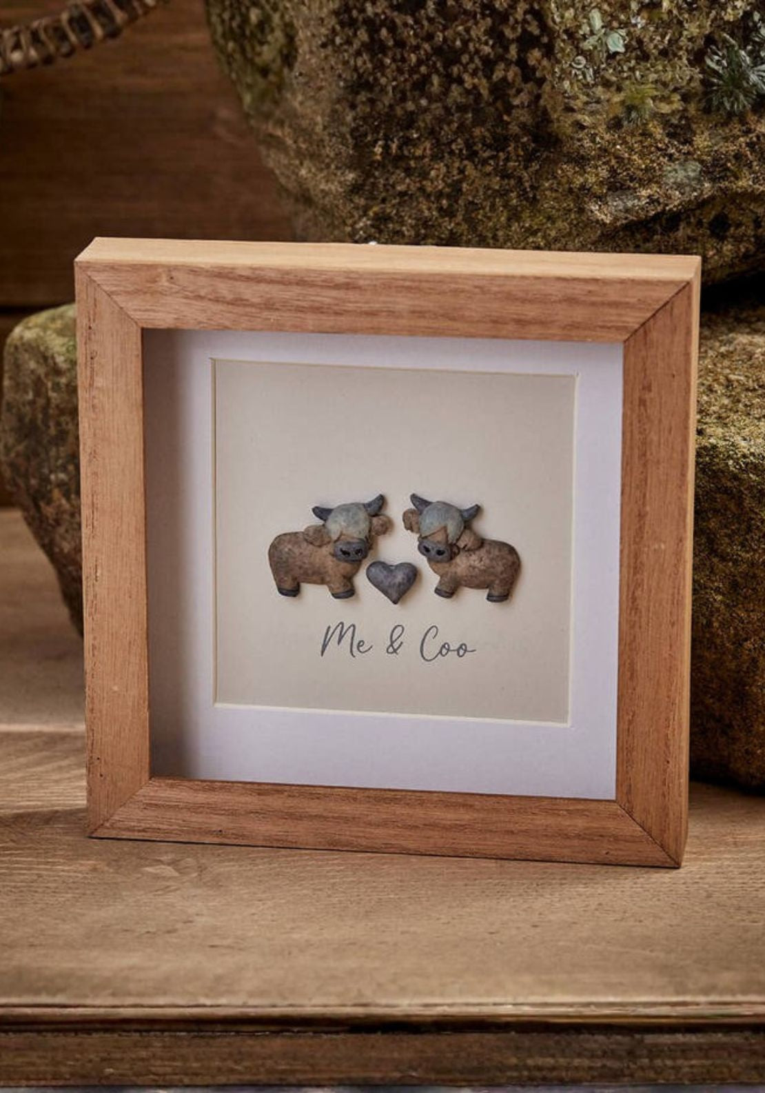 The Home Collection Me & Coo Wood Framed Pebble Picture 1 Shaws Department Stores