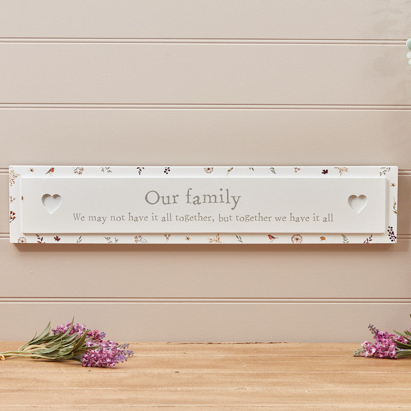 The Home Collection Family Long Plaque - Together We Have It All Sign 2 Shaws Department Stores